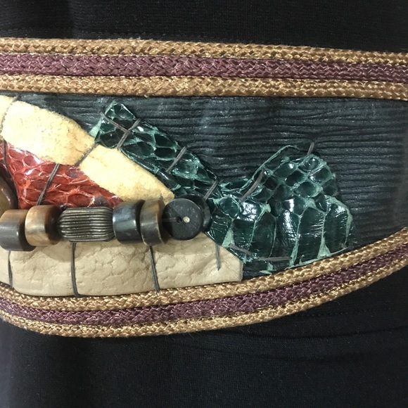 Vintage R.J. Graziano Mixed Material Belt main image 4